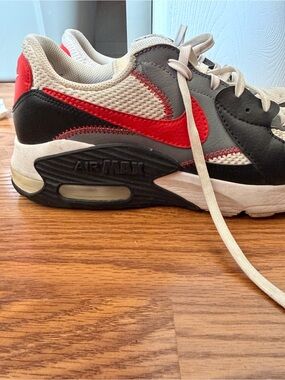 Nike White and Red AirMax Sneaker